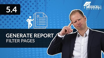 5.4. Generate report filter pages | Excel pivot tables COURSE