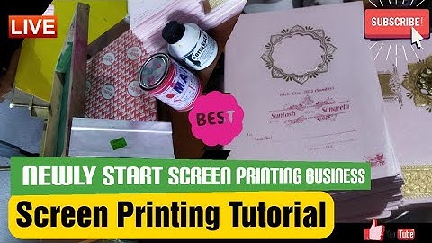 #Screen Printing Tutorial / How to Start Screen Printing Business / #Basics of Screen Printing