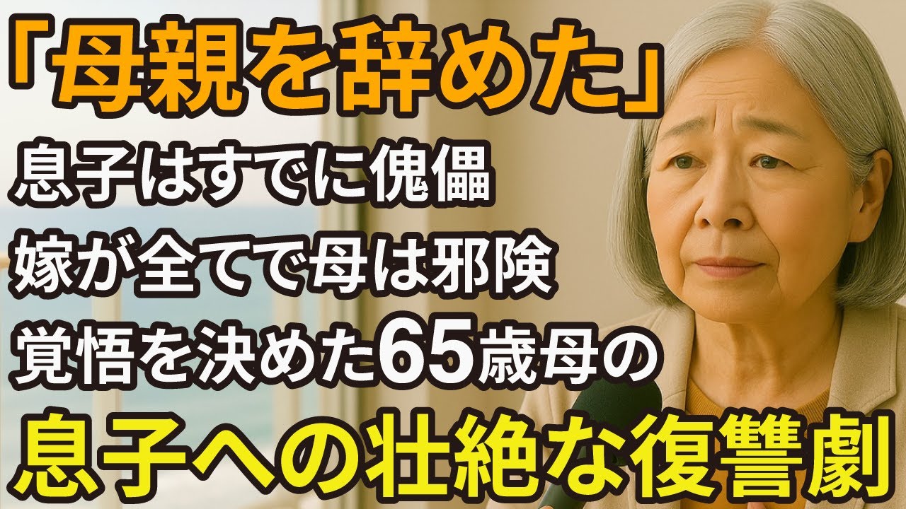 65歳母の壮絶な復讐劇。嫁の言いなりになった息子に追い詰められた母が、義娘ともども見限るために打った衝撃行動とは【60代以上の方へ/老後の幸せ/シニア】