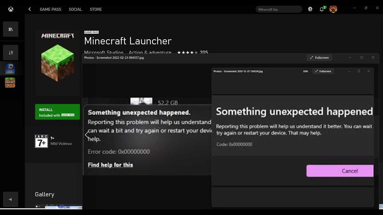 Erro na instalação do Minecraft para Windows 10 e 11. - Microsoft