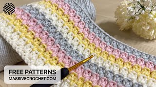 ATYPICAL Crochet Pattern for Beginners! 👍 ⚡️ SUPER EASY & FAST Crochet Stitch for Blankets and Bags