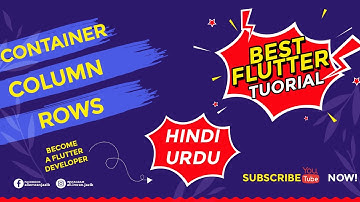 Column and Rows in Flutter lecture 2| flutter tutorial in Hindi/Urdu