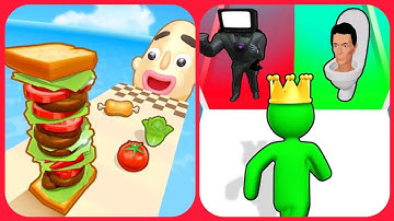 Sandwich Runner🆚Giant Rush 3d New Levels Big New Update Max Walkthrough Android iOS Gameplay level99