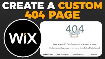 How To Create a Custom 404 Page On WIX (2025)