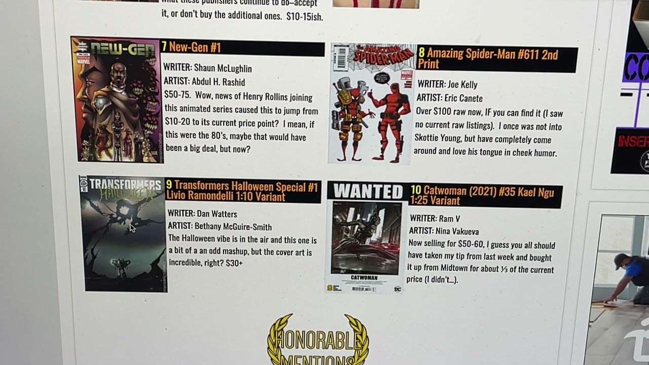 Hot 10 Comics for the Week by CBSI!!!