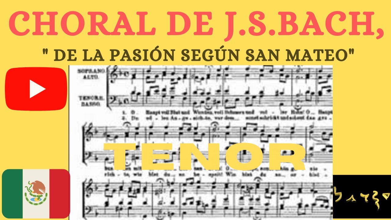 Choral de J.S. Bach; De la pasión según San Mateo (la voz del Tenor