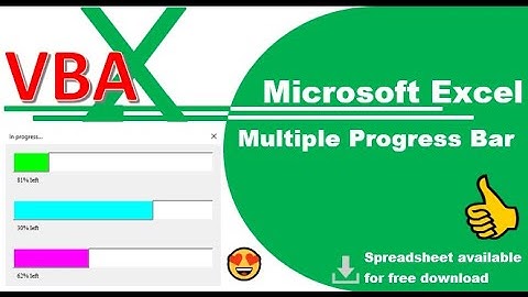 Excel VBA - Multiple Progress Bar (Template Available)