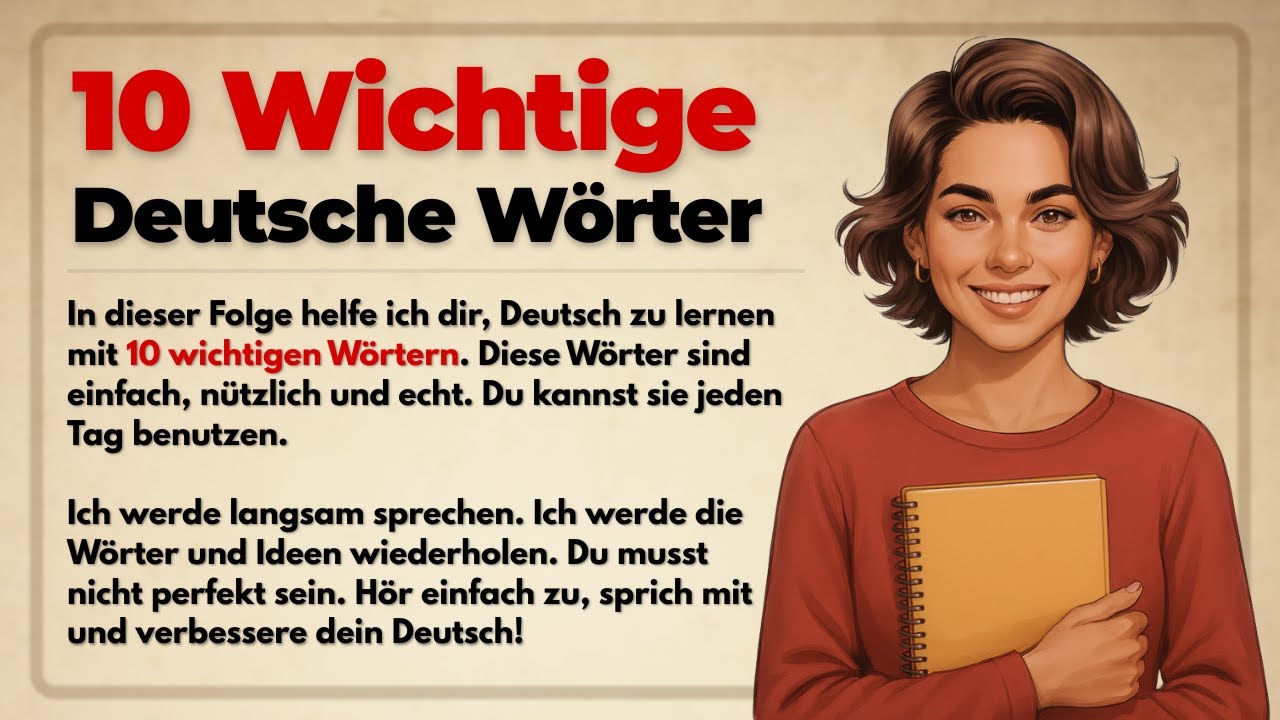 Deutsch lernen A1–A2: Die 10 wichtigsten Wörter für Anfänger