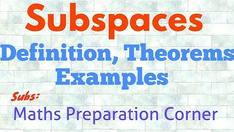Subspaces:Definition ,theorems with examples( Linear Algebra) in Urdu/ Hindi