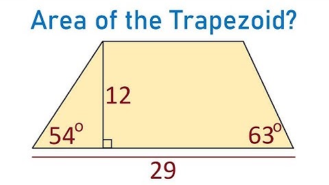 Find the Area of the Trapezoid, Given Two Angles, the Lower Base, and the Height