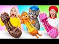 自分 vs おばあちゃんの料理チャレンジ 猫と一緒に | フードバトル Super Hyper DO