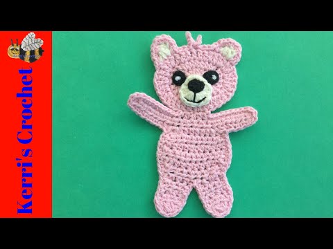 Child Teddy Bear Crochet Tutorial - Crochet Applique Tutorial