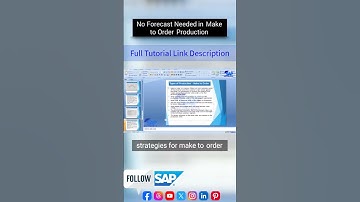 Make-to-Order (MTO) Production | What is SAP PP Demand Managemen | #SAP Tutorial For Beginners | ERP