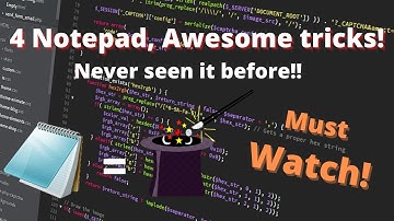 Top 4 Notepad Tricks and Hacks | vbs Tricks .bat Tricks Notepad Fake Virus Script | with code!