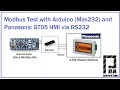 Modbus Test Arduino with Max232 and HMI GT05 Panasonic via Rs232