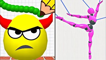 Draw to Smash vs Stickman Posing Cut | Funny Brain Teaser Gameplay | ASMR Relaxation