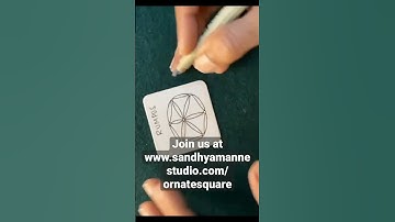 Tangle Repertoire - RUMPUS Zentagle course - www.sandhyamannestudio.com/ornatesquare  #youtubeshorts