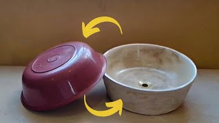 : How to Make a Marble Effect Cement Sink