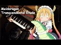 Meidoragon transcendental etude  miss kobayashis dragon maid op aozora no rhapsody piano cover