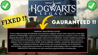 Hogwarts black screen after warning at startup and crash fix screenshot 5