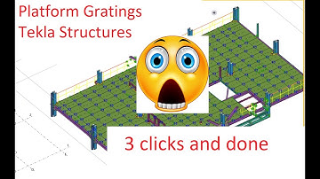 3 clicks to make platform gratings in Tekla Structures #tekla #teklastructures