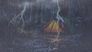 Sleep in the tent on a rainy day - 99% Fall Asleep With Rain And Thunder Sounds | ASMR Sleep