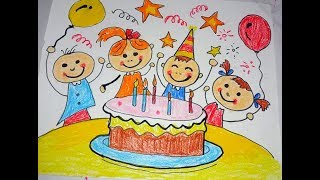 birthday happy drawing draw