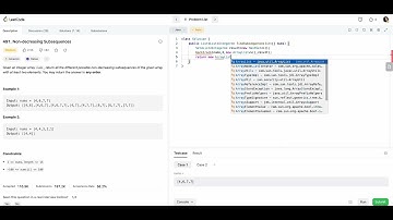 Non decreasing Subsequences || Leetcode 491