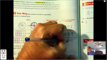 4th grade GO Math-Lesson 6.3 Simplest Form pages 245-248