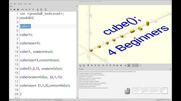 OpenSCAD Tutorial Cube - Beginnners