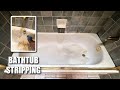 STRIPPING A PRESSED STEEL BATHTUB | HOW TO REMOVE PAINT FROM A BATHTUB BEFORE REGLAZING | DP TUBS