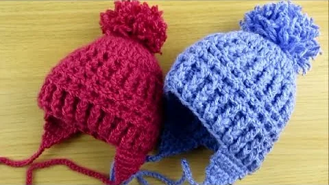 How to crochet easy/ Pom pom hat tutorial/ Newborn baby