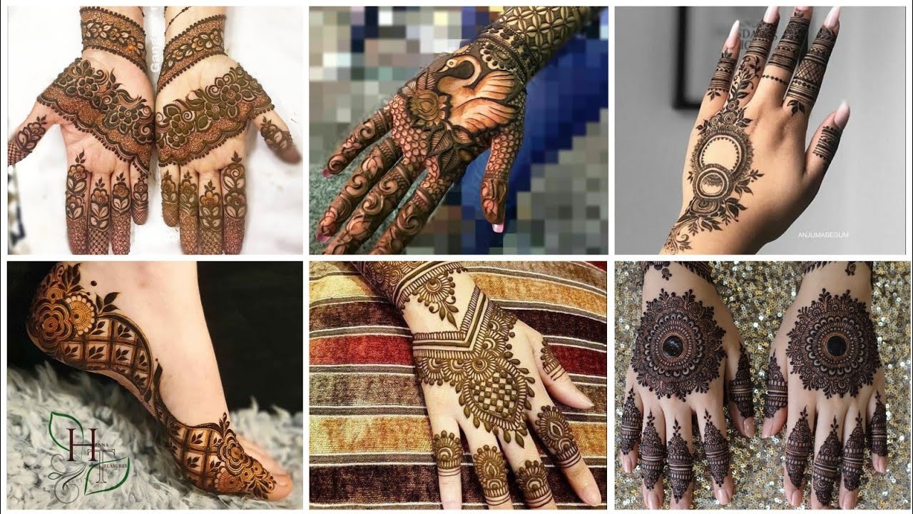 Cute Simple #Mehndi Designs Ideas For Hands & Feets - YouTube