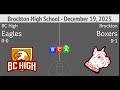 Brockton high school boys basketball vs boston college high school 121923