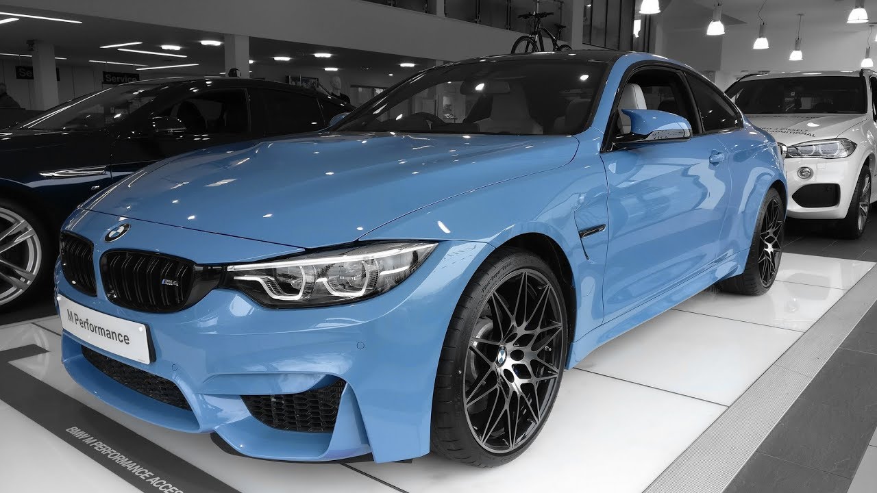 Bmw M4 Competition Package Coupe In Yas Marina Blue Youtube
