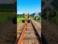 【踏切アニメ】賑やかなふみきりカンカンを見てみよう! #1 Let's take a look at the lively railroad crossing! #1 #shorts