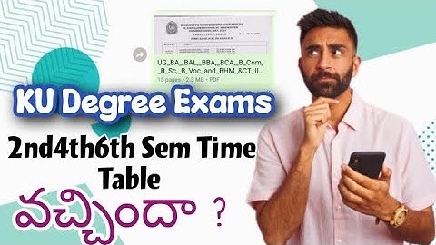 KU 2nd4th6th Sem Exams Draft Time Table Update || Regular and supply Exams