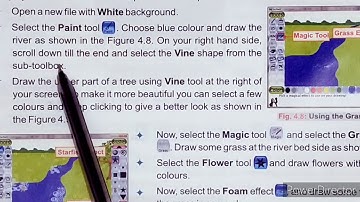 Class 4 || Tux Paint || Grass Effect ||