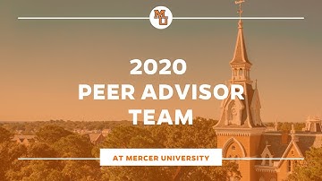 2020 Peer Advisor Team