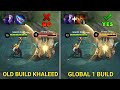 I finally found global 1 build khaleed wtf damage  mobile legends