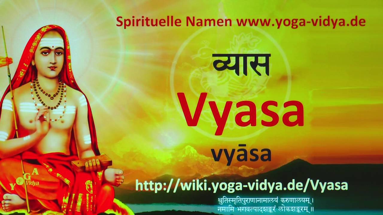 Vyasa als Spiritueller Name - Übersetzung aus dem Sanskrit und Erläuterung japanese food