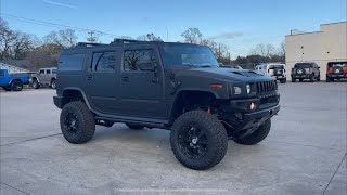 2008 Hummer H2 SUV - Black-Ops - Rancho Lift - Matte Black Wrap