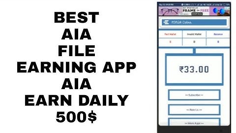 Best Earning app aia file Earn daily 500$ aia file for thunkable makeroid and Appy builder