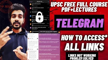 How to access UPSC Free course & Pdf on Telegram 📚 LINK PROBLEM SOLVED 👍