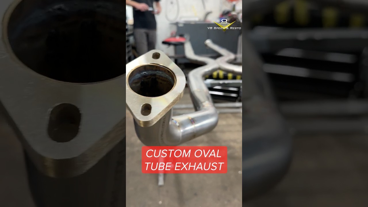 Custom Mandrel-Bent Oval Tube Exhaust Fabrication at V8 Speed and Resto