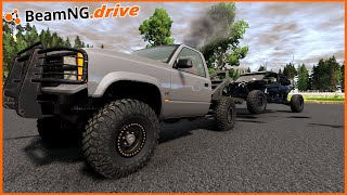 BEAMNG.DRIVE MP | 1994 CHEVY SILVERADO TAKES ON OFFROAD RECOVERY JOB!!
