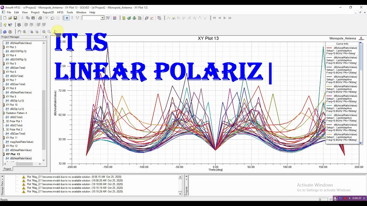 Circular or linear polarization of monopole antenna in cst | hfss - YouTube