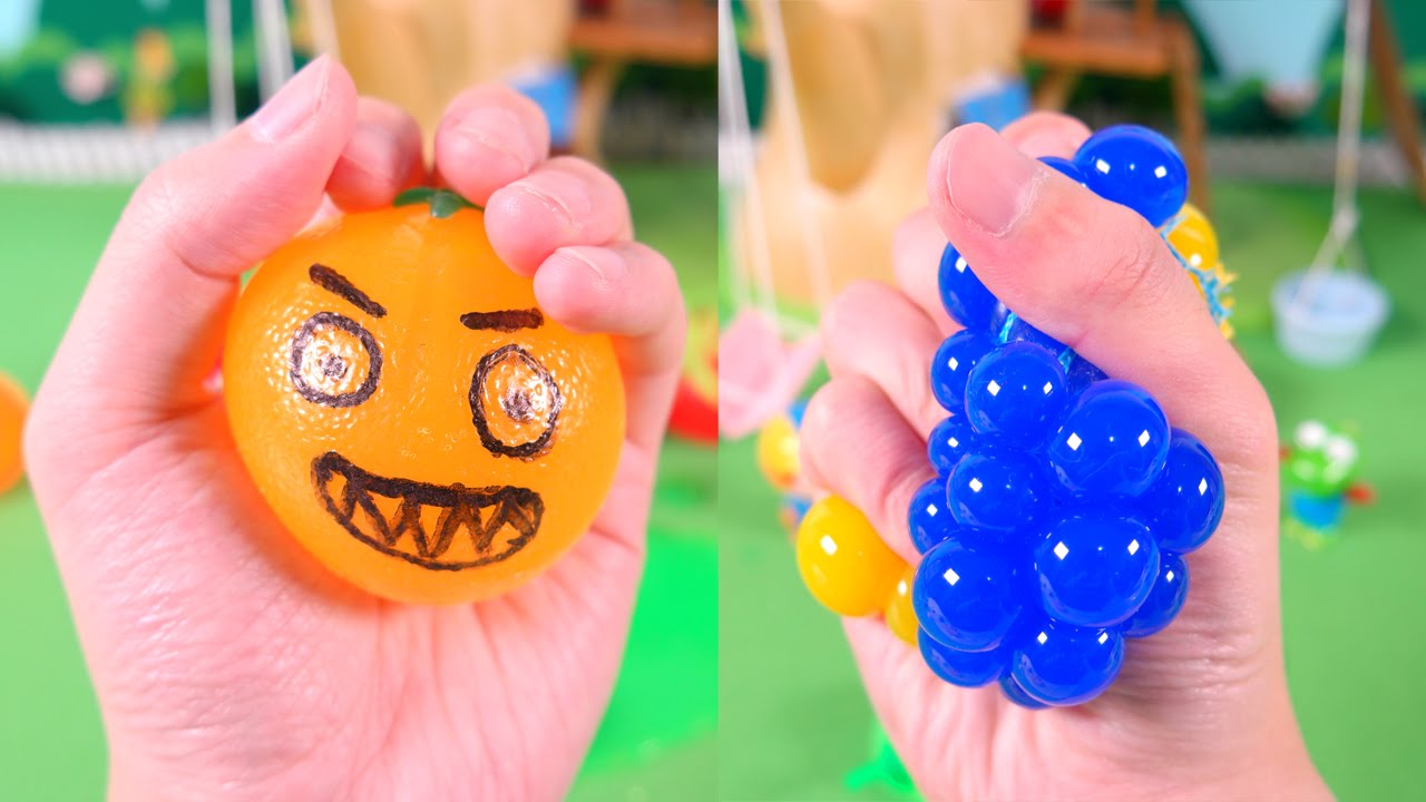 스쿼시 메쉬 볼을 보고 놀란 친구들! ★장난감 애니 캐릭온 TV