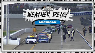 NASCAR calls cars to pit road as rain moves in at Michigan | NASCAR thumbnail