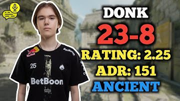 CS2 POV | DONK (23-8) FACEIT RANKED (ANCIENT) | VOICE COMMS
